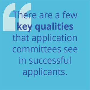 blue image with text about nursing qualities